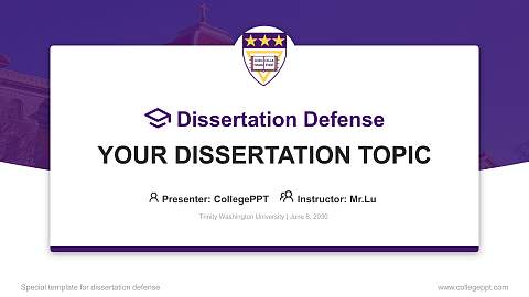 Trinity Washington University Graduation Thesis Defense PPT Template
