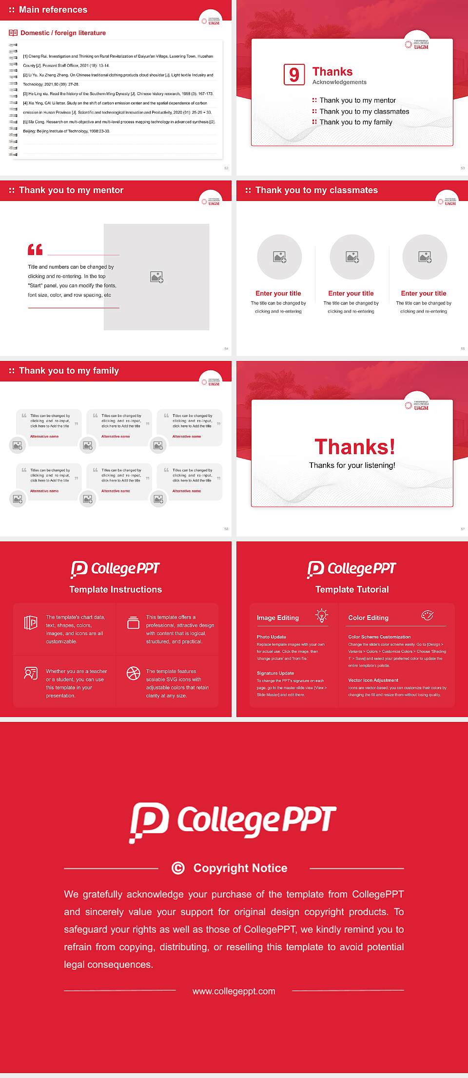 Universidad Ana G. Méndez – Recinto de Aguadilla Graduation Thesis Defense PPT Template4:3 ratio PPT effect preview image7