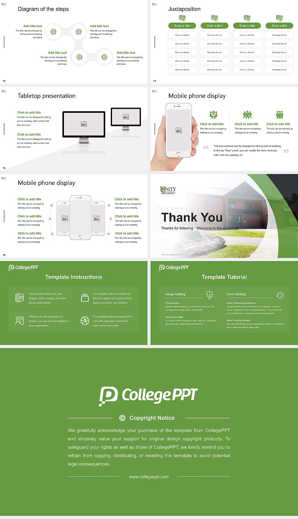 Unity Environmental University Competition/Entrepreneurship Contest PPT Template16:9 ratio PPT effect preview image9
