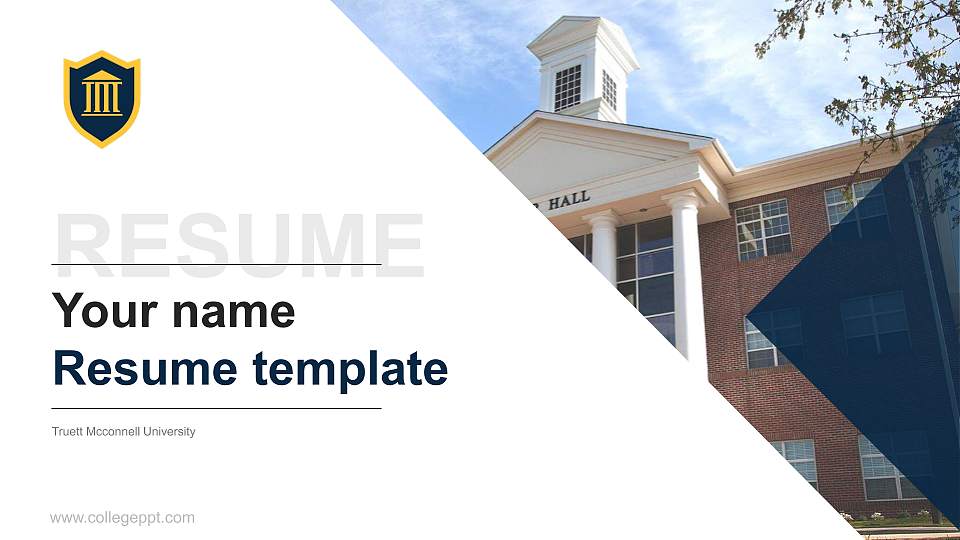 Truett Mcconnell University Resume PPT Template16:9 ratio PPT effect preview image