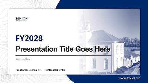 Union Bible College Academic Presentation/Research Findings Report PPT Template