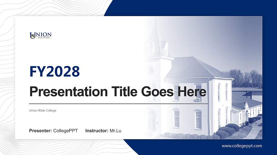 Union Bible College Academic Presentation/Research Findings Report PPT Template16:9 ratio PPT effect preview image