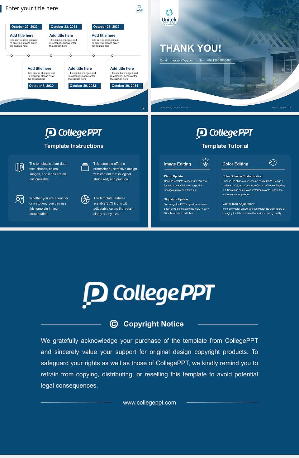 Unitek College Hayward Campus Lecture Sharing and Networking Event PPT Template4:3 ratio PPT effect preview image4