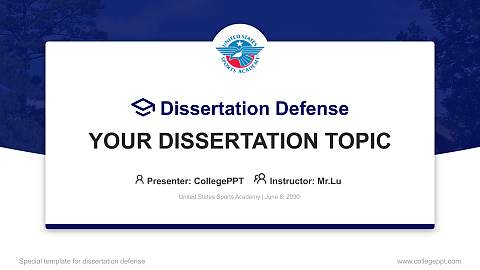 United States Sports Academy Graduation Thesis Defense PPT Template