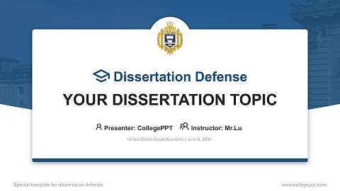 United States Naval Academy Graduation Thesis Defense PPT Template