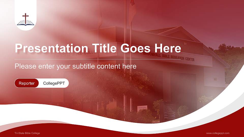 Tri-State Bible College Lecture Sharing and Networking Event PPT Template16:9 ratio PPT effect preview image