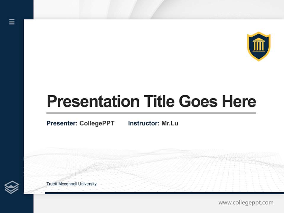 Truett Mcconnell University Thesis Proposal/Graduation Defense PPT Template4:3 ratio PPT effect preview image5