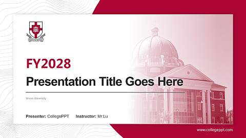 Union University Academic Presentation/Research Findings Report PPT Template