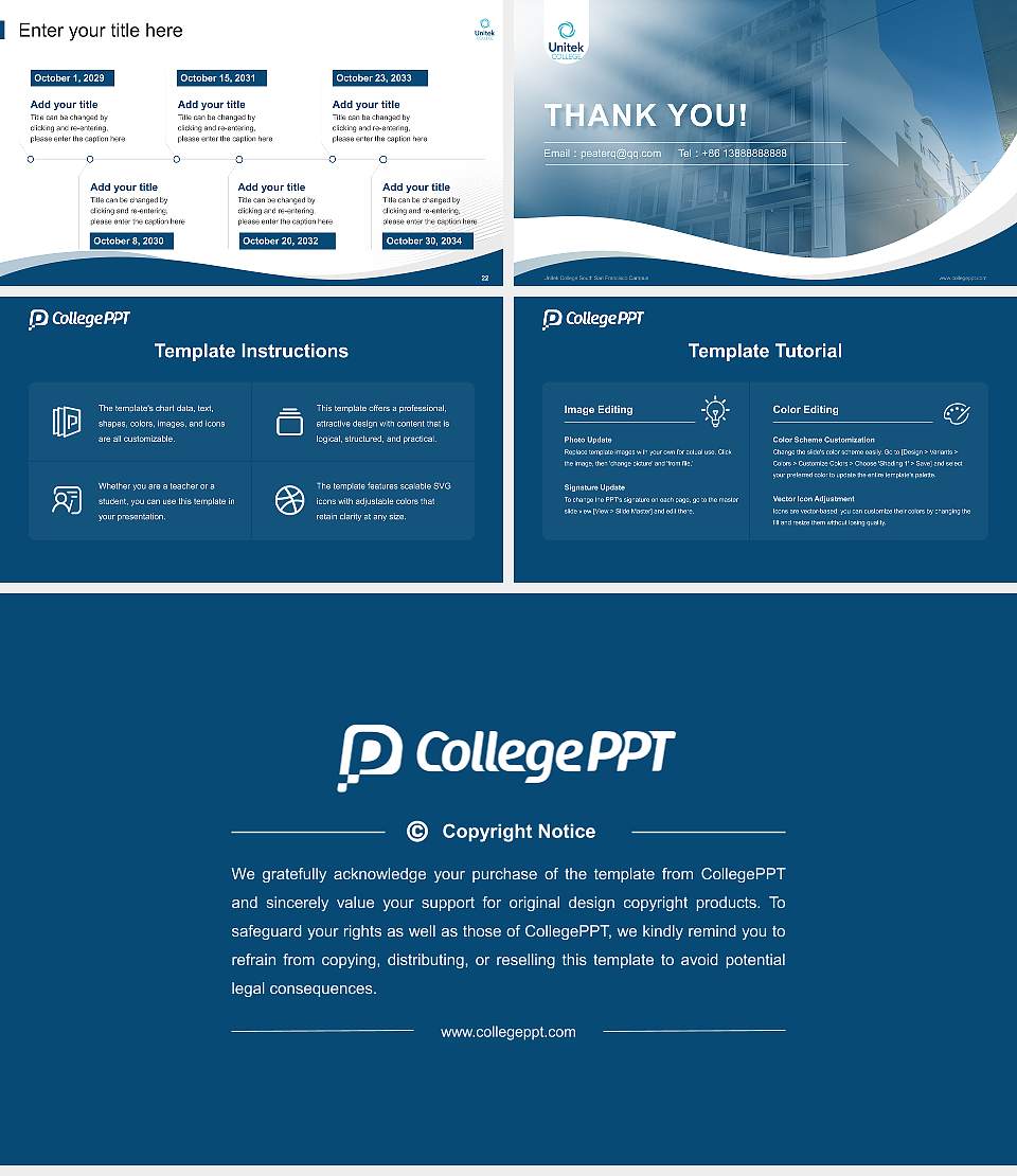 Unitek College South San Francisco Campus Lecture Sharing and Networking Event PPT Template16:9 ratio PPT effect preview image4