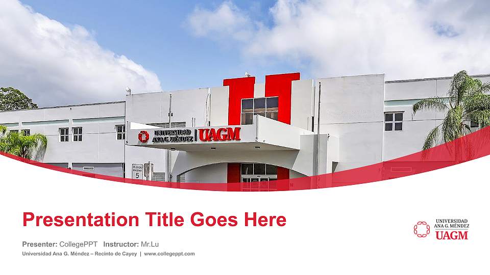 Universidad Ana G. Méndez – Recinto de Cayey Course/Courseware Creation PPT Template16:9 ratio PPT effect preview image1
