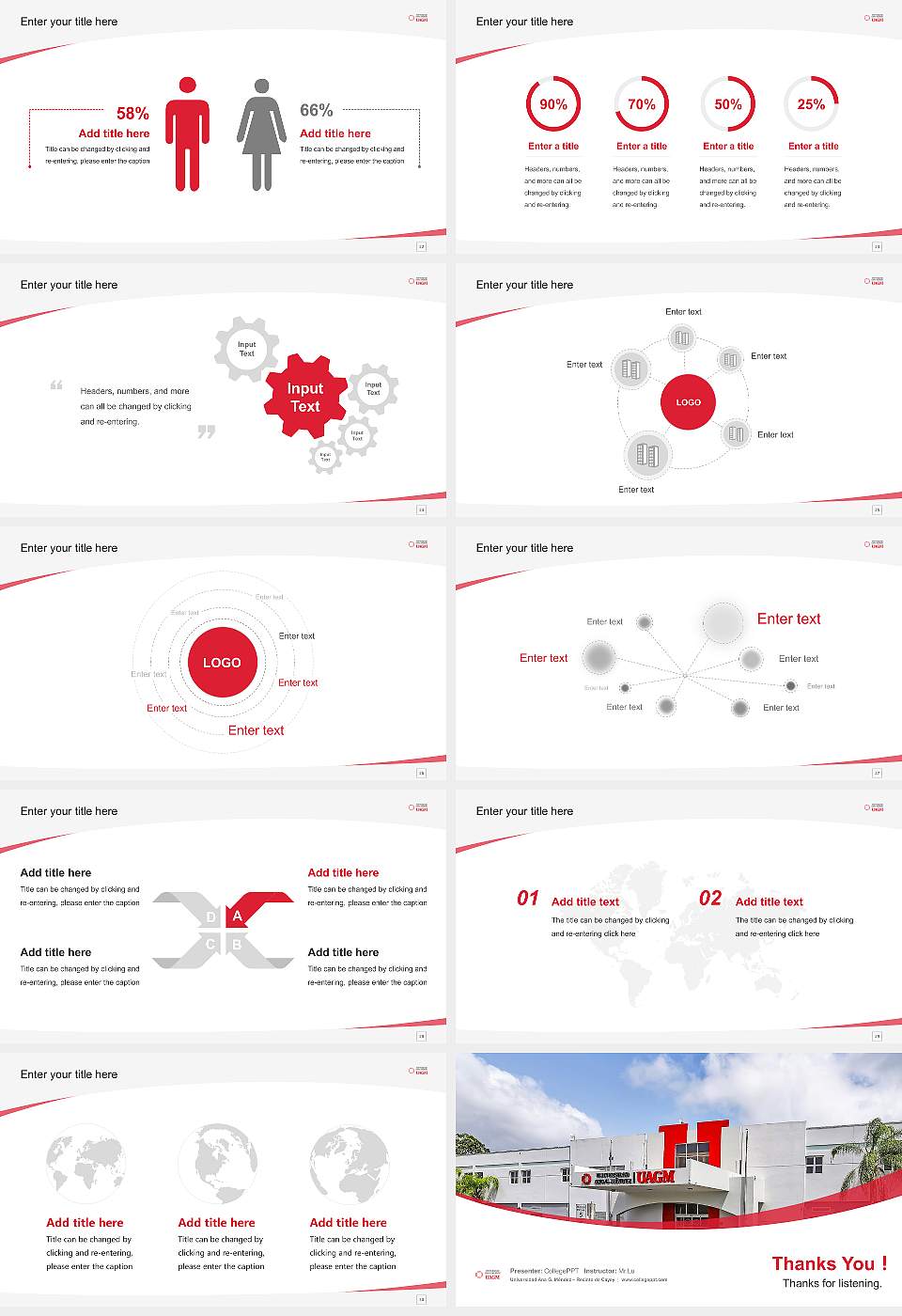Universidad Ana G. Méndez – Recinto de Cayey Course/Courseware Creation PPT Template16:9 ratio PPT effect preview image4