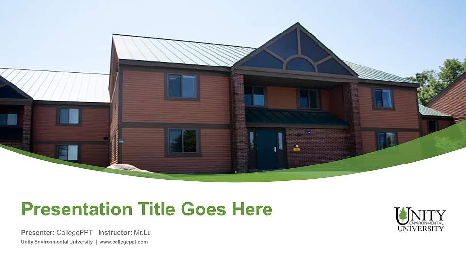 Unity Environmental University Course/Courseware Creation PPT Template16:9 ratio PPT effect preview image