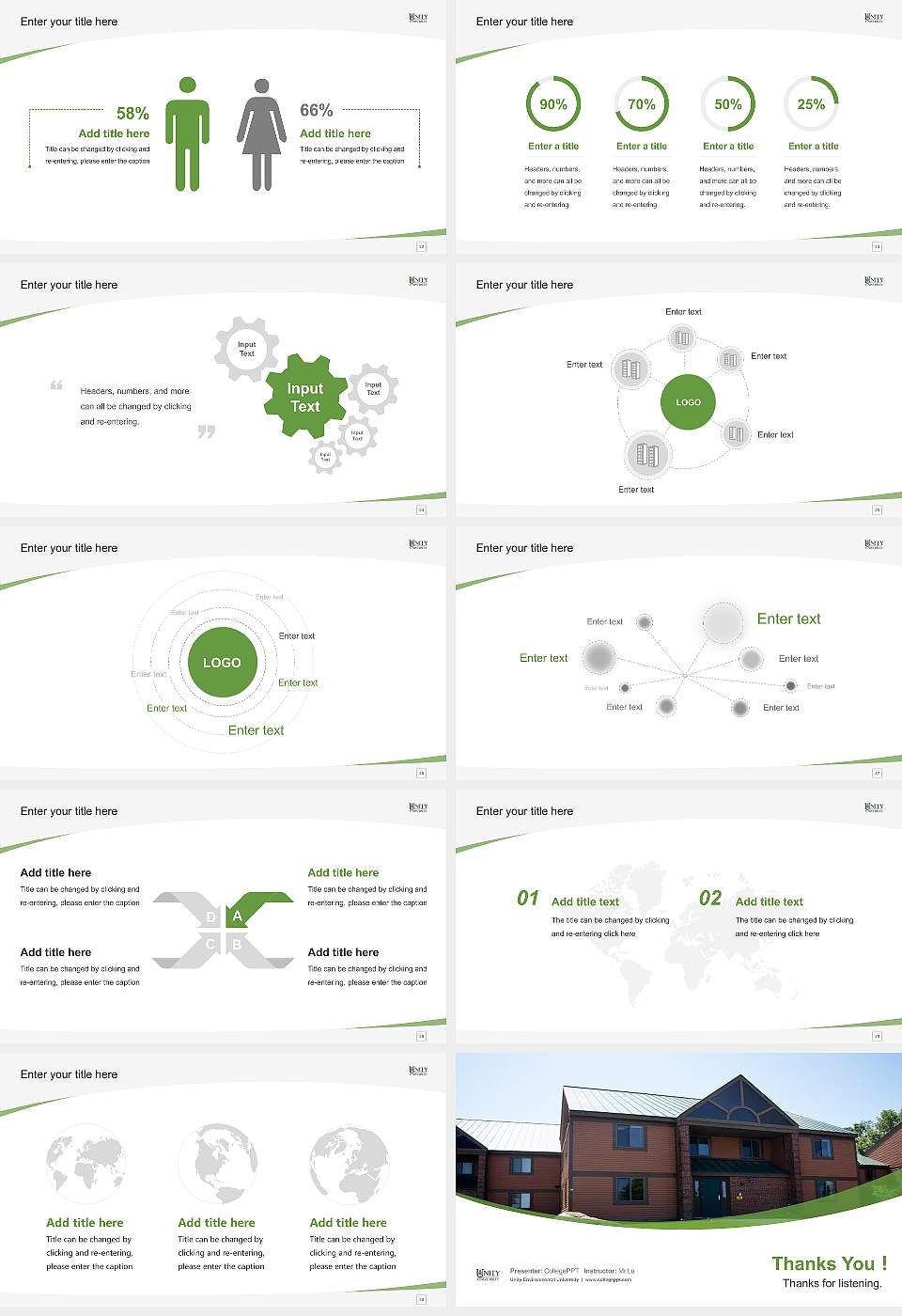 Unity Environmental University Course/Courseware Creation PPT Template16:9 ratio PPT effect preview image4