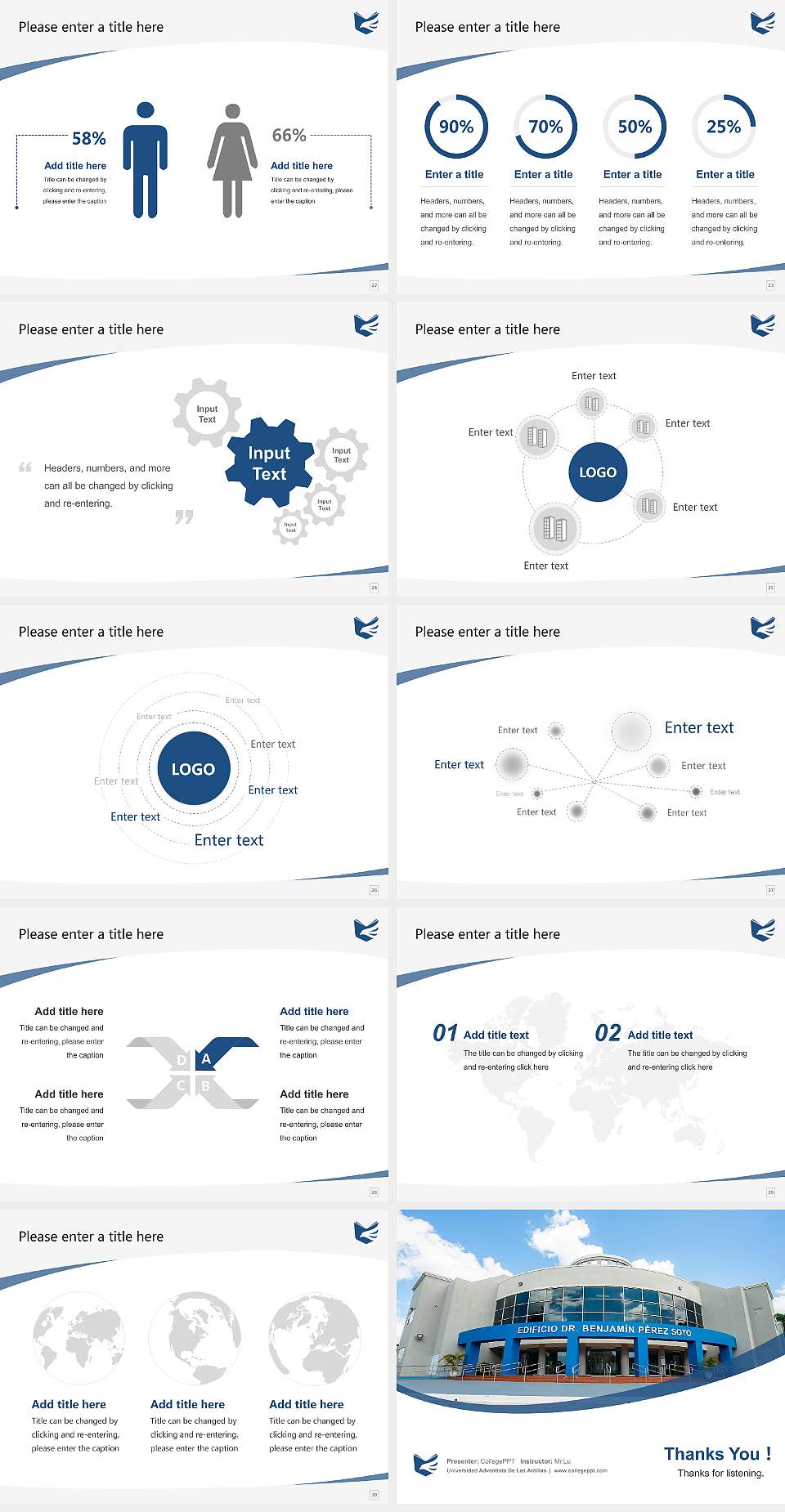 Universidad Adventista De Las Antillas Course/Courseware Creation PPT Template4:3 ratio PPT effect preview image4