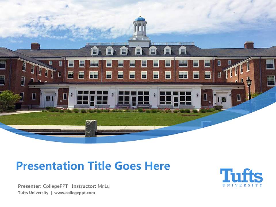 Tufts University Course/Courseware Creation PPT Template4:3 ratio PPT effect preview image5