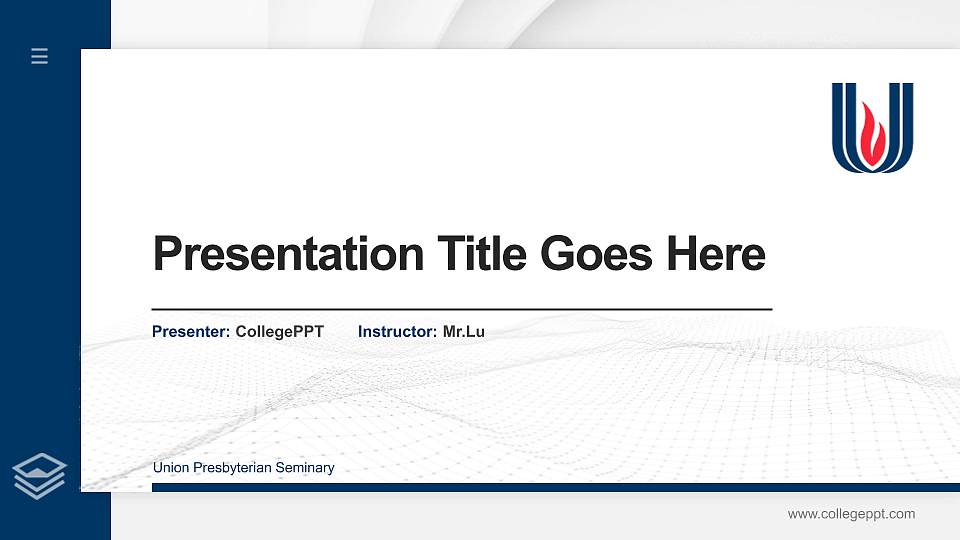 Union Presbyterian Seminary Thesis Proposal/Graduation Defense PPT Template16:9 ratio PPT effect preview image