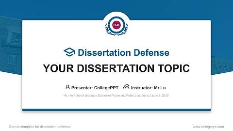 HJ International Graduate School for Peace and Public Leadership Graduation Thesis Defense PPT Template