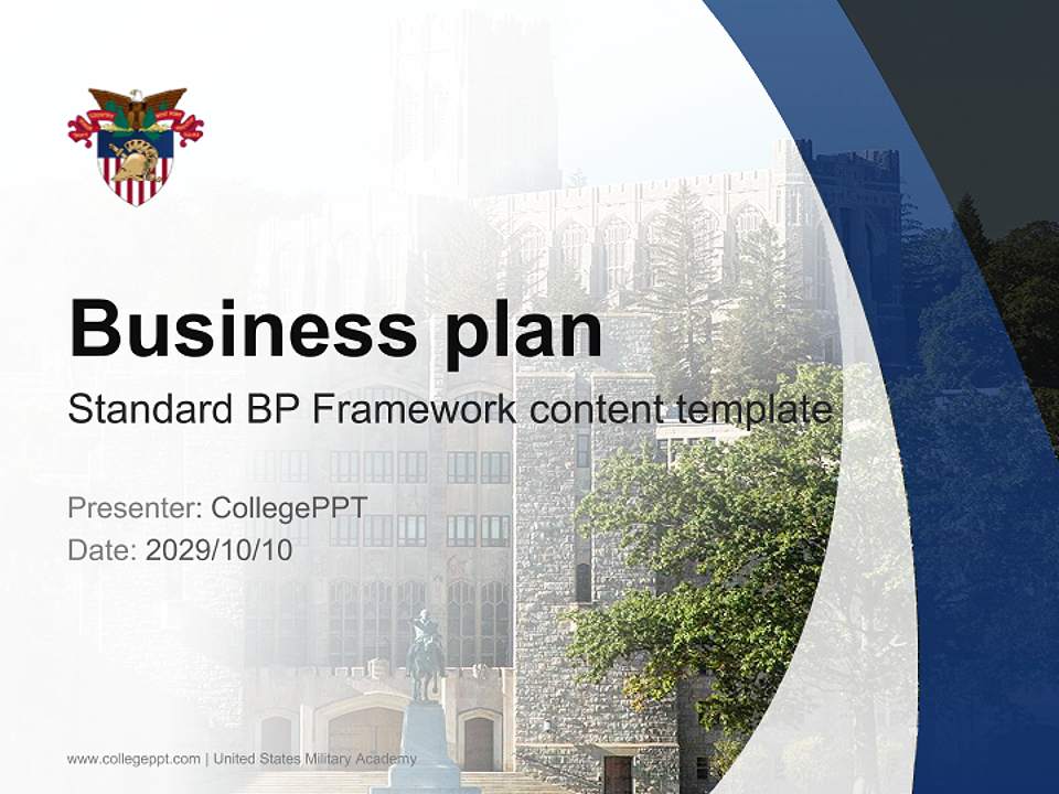 United States Military Academy Competition/Entrepreneurship Contest PPT Template4:3 ratio PPT effect preview image9