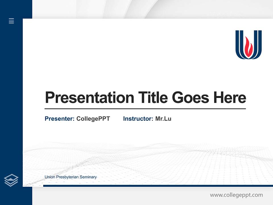 Union Presbyterian Seminary Thesis Proposal/Graduation Defense PPT Template4:3 ratio PPT effect preview image5