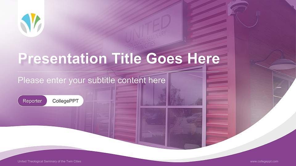 United Theological Seminary of the Twin Cities Lecture Sharing and Networking Event PPT Template16:9 ratio PPT effect preview image