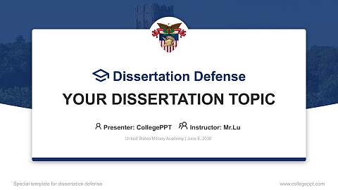 United States Military Academy Graduation Thesis Defense PPT Template