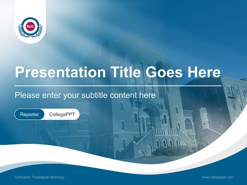 Unification Theological Seminary Lecture Sharing and Networking Event PPT Template4:3 ratio PPT effect preview image4