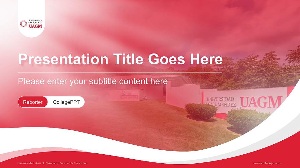 Universidad Ana G. Méndez, Recinto de Yabucoa Lecture Sharing and Networking Event PPT Template16:9 ratio PPT effect preview image