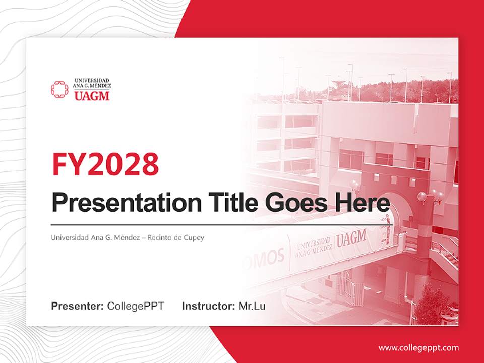 Universidad Ana G. Méndez – Recinto de Cupey Academic Presentation/Research Findings Report PPT Template4:3 ratio PPT effect preview image5