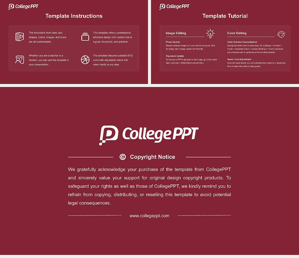 Union College Course/Courseware Creation PPT Template16:9 ratio PPT effect preview image5
