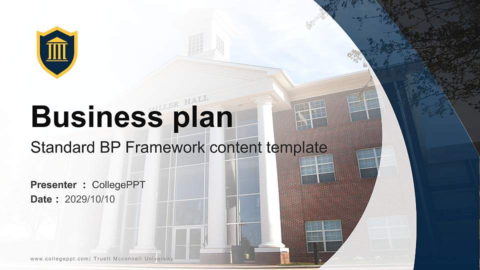 Truett Mcconnell University Competition/Entrepreneurship Contest PPT Template16:9 ratio PPT effect preview image