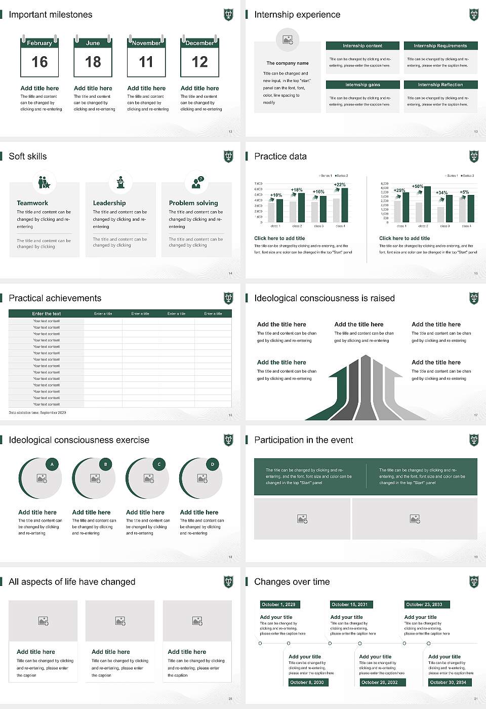 Tulane University of Louisiana National Scholarship Defense PPT Template16:9 ratio PPT effect preview image3