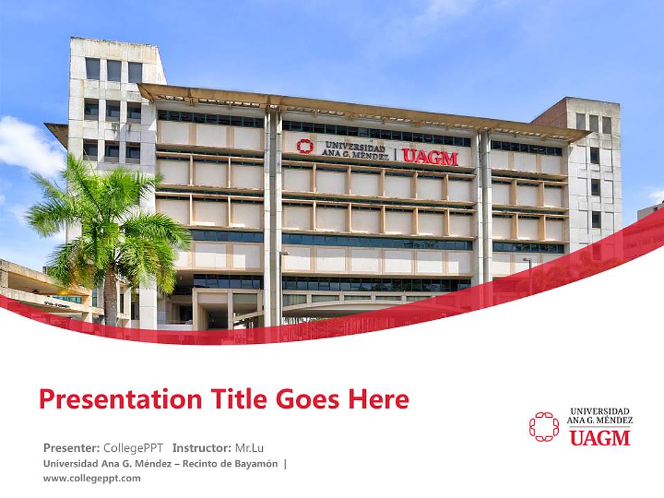 Universidad Ana G. Méndez – Recinto de Bayamón Course/Courseware Creation PPT Template4:3 ratio PPT effect preview image5