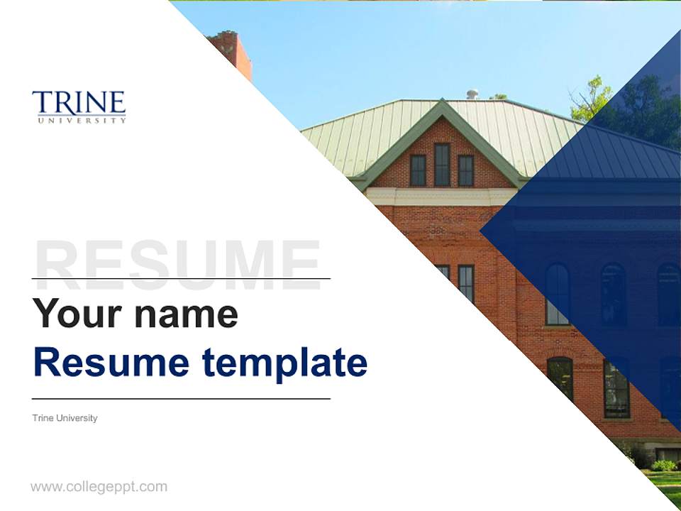Trine University Resume PPT Template4:3 ratio PPT effect preview image5