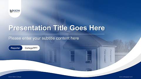 Union Bible College Lecture Sharing and Networking Event PPT Template