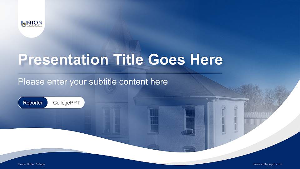 Union Bible College Lecture Sharing and Networking Event PPT Template16:9 ratio PPT effect preview image