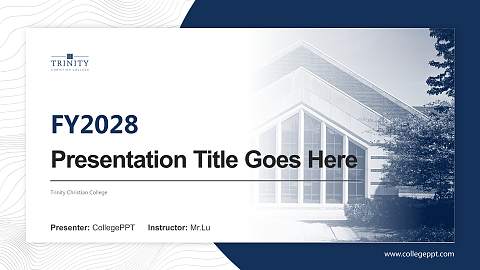 Trinity Christian College Academic Presentation/Research Findings Report PPT Template