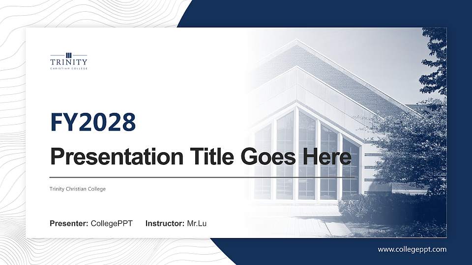 Trinity Christian College Academic Presentation/Research Findings Report PPT Template16:9 ratio PPT effect preview image