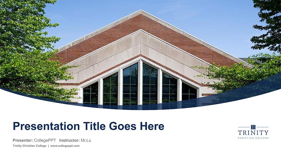 Trinity Christian College Course/Courseware Creation PPT Template16:9 ratio PPT effect preview image