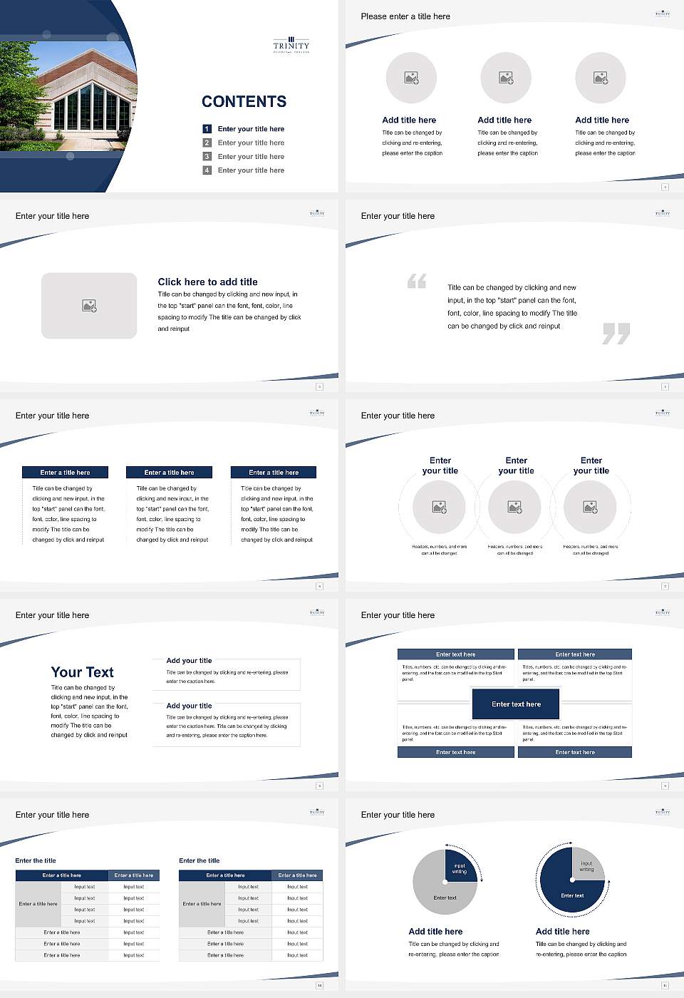 Trinity Christian College Course/Courseware Creation PPT Template16:9 ratio PPT effect preview image2