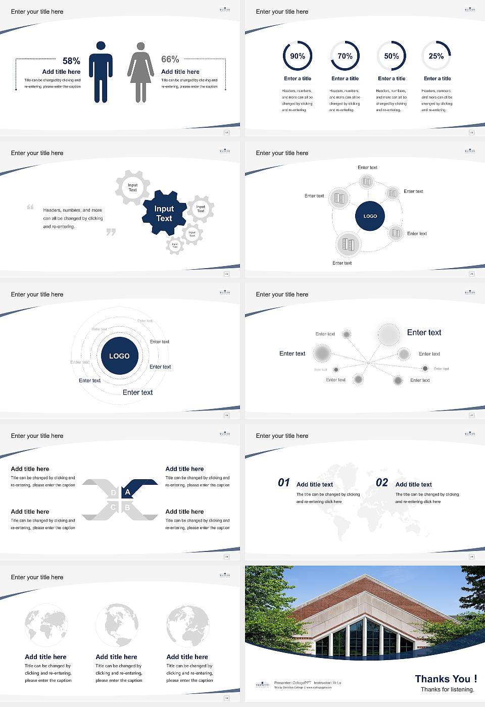 Trinity Christian College Course/Courseware Creation PPT Template16:9 ratio PPT effect preview image4