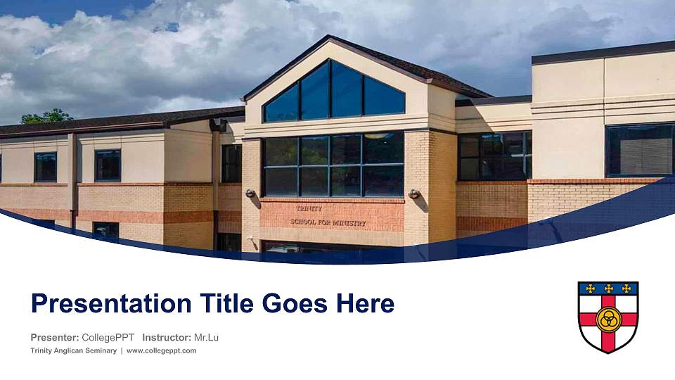 Trinity Anglican Seminary Course/Courseware Creation PPT Template16:9 ratio PPT effect preview image