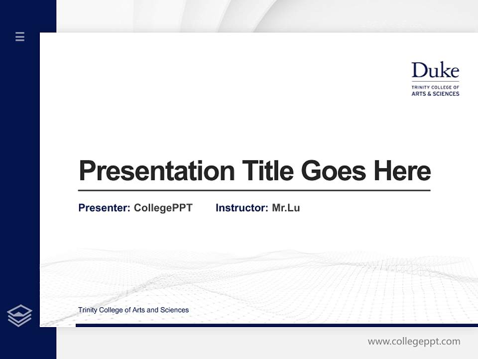 Trinity College of Arts and Sciences Thesis Proposal/Graduation Defense PPT Template4:3 ratio PPT effect preview image5