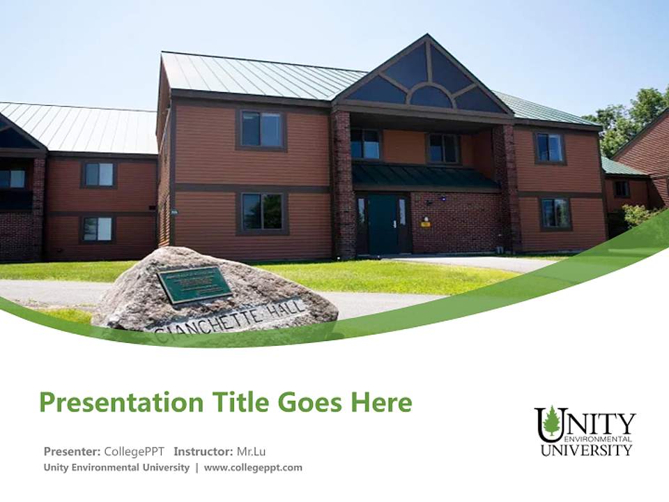 Unity Environmental University Course/Courseware Creation PPT Template4:3 ratio PPT effect preview image5