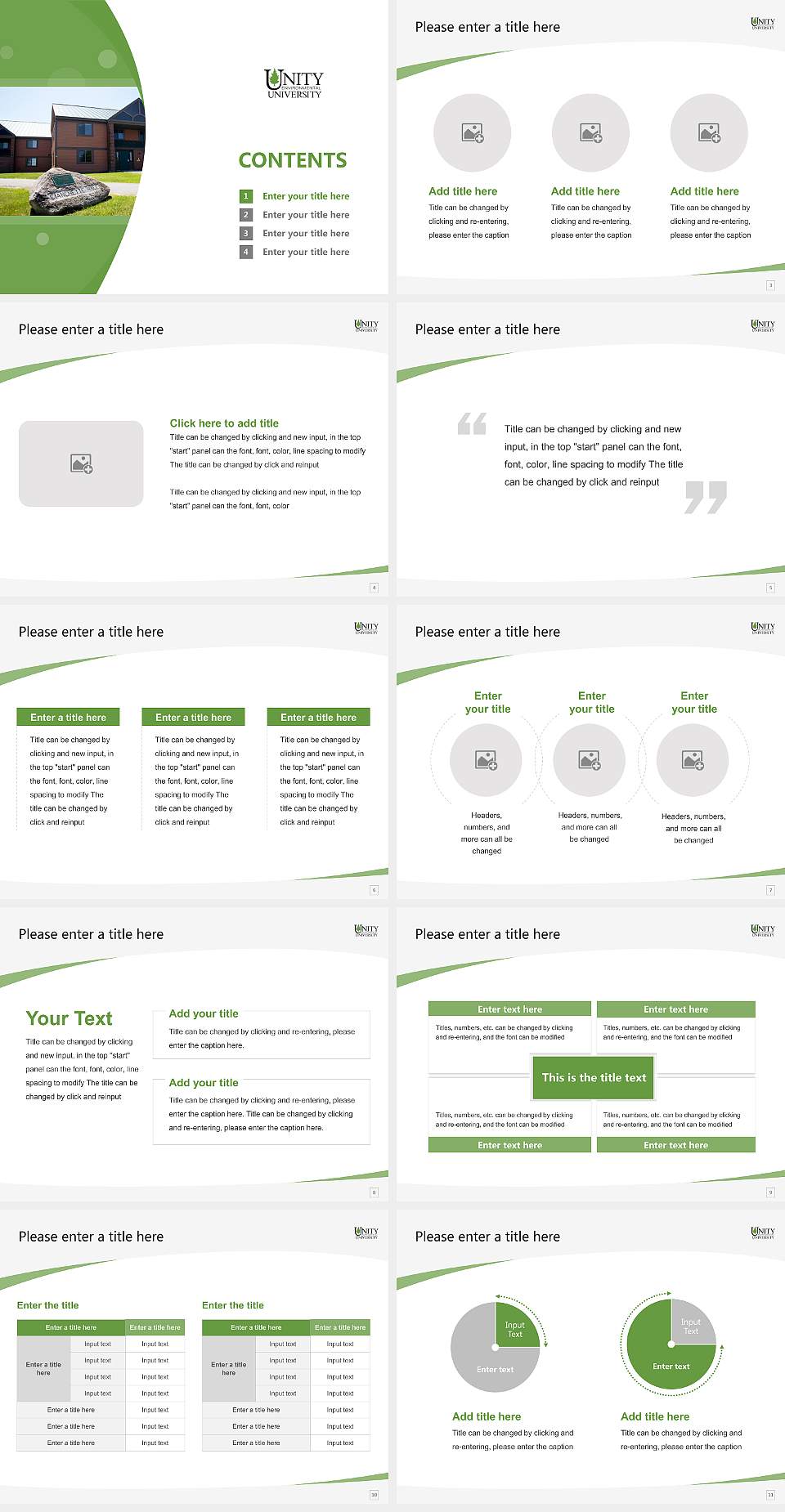 Unity Environmental University Course/Courseware Creation PPT Template4:3 ratio PPT effect preview image2