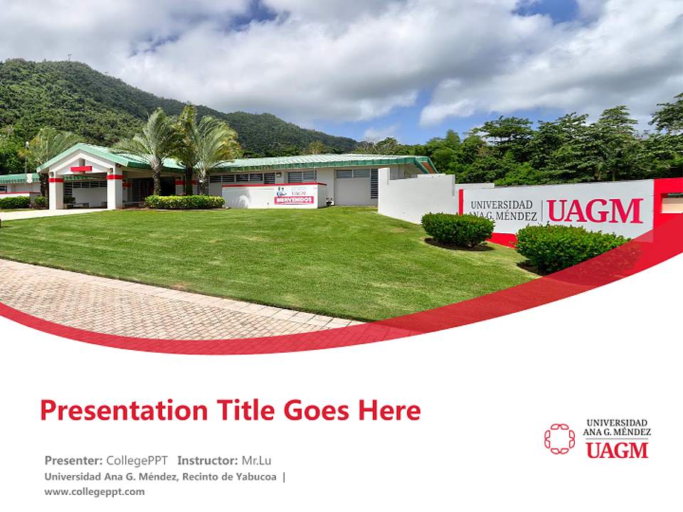 Universidad Ana G. Méndez, Recinto de Yabucoa Course/Courseware Creation PPT Template4:3 ratio PPT effect preview image5