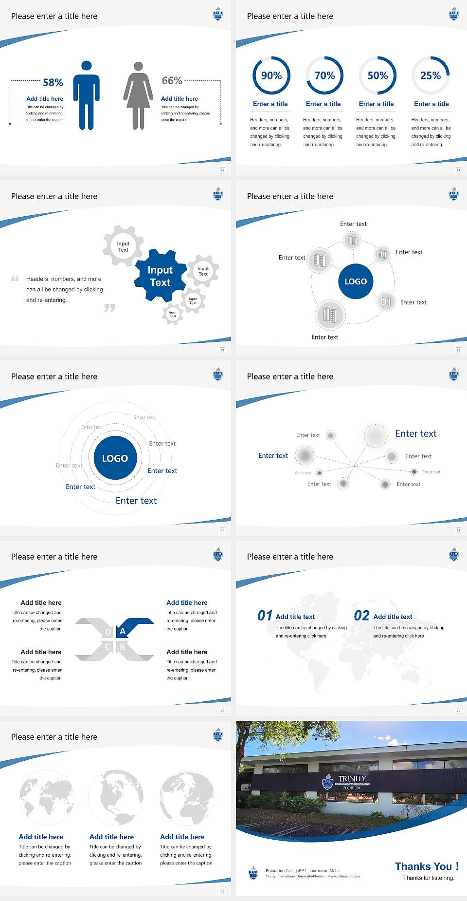 Trinity International University-Florida Course/Courseware Creation PPT Template4:3 ratio PPT effect preview image4