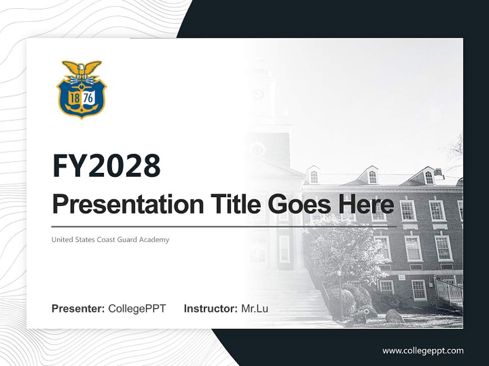 United States Coast Guard Academy Academic Presentation/Research Findings Report PPT Template4:3 ratio PPT effect preview image5