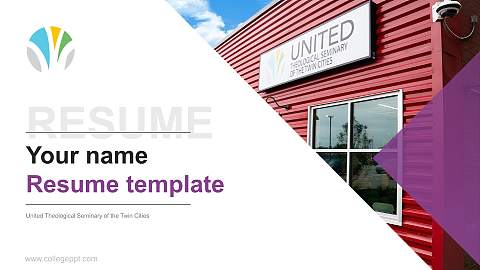 United Theological Seminary of the Twin Cities Resume PPT Template