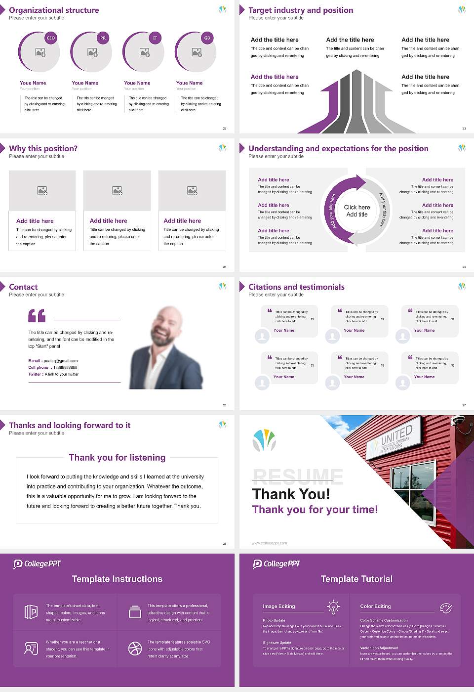 United Theological Seminary of the Twin Cities Resume PPT Template16:9 ratio PPT effect preview image4