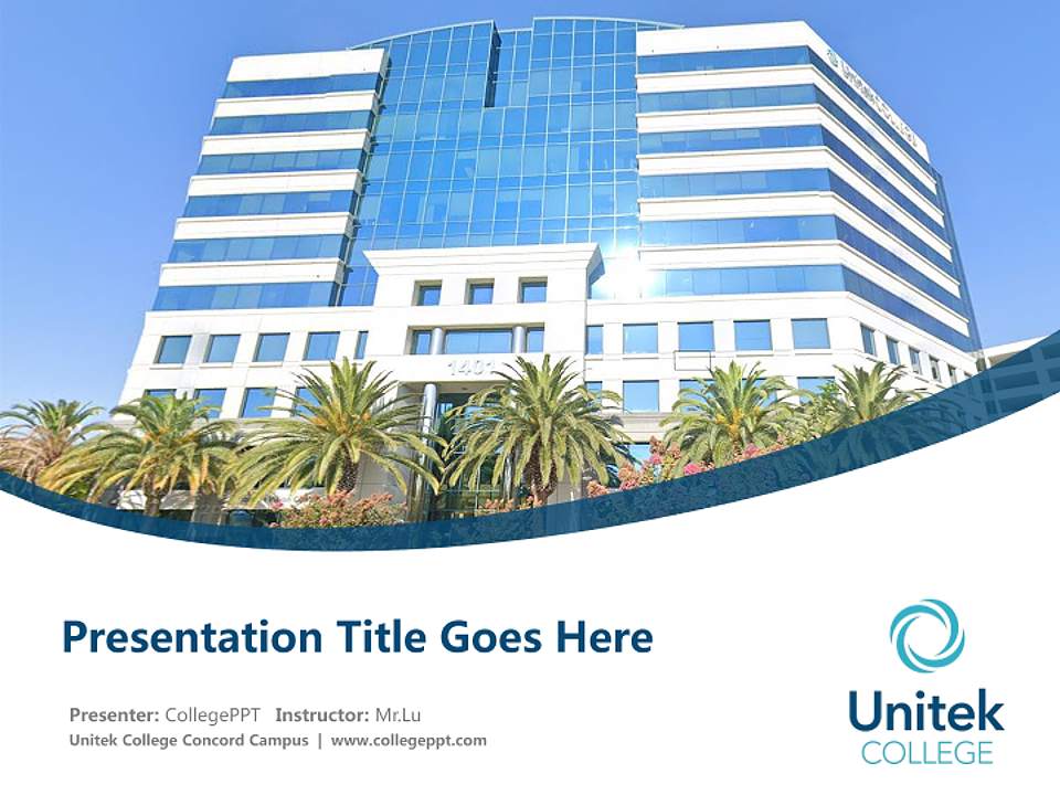 Unitek College Concord Campus Course/Courseware Creation PPT Template4:3 ratio PPT effect preview image5